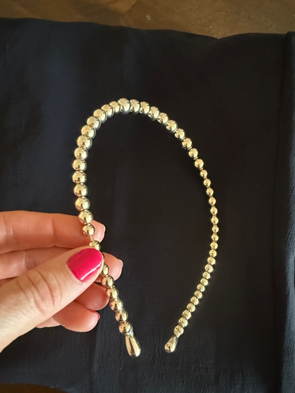 J. Crew Gold Beaded Headband